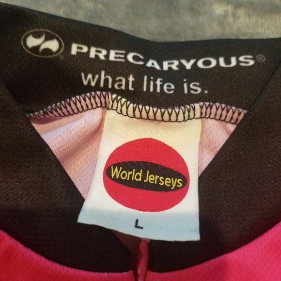 World Jerseys Women's Large Pink Full-Zip Sleeveless Cycling Jersey Biker Chick - Picture 3 of 8